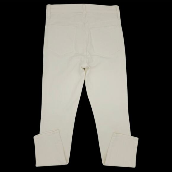 J Crew Jeans Womens 28 White Mid Rise Skinny 9" Toothpick Stretch Denim Pants - Picture 9 of 13